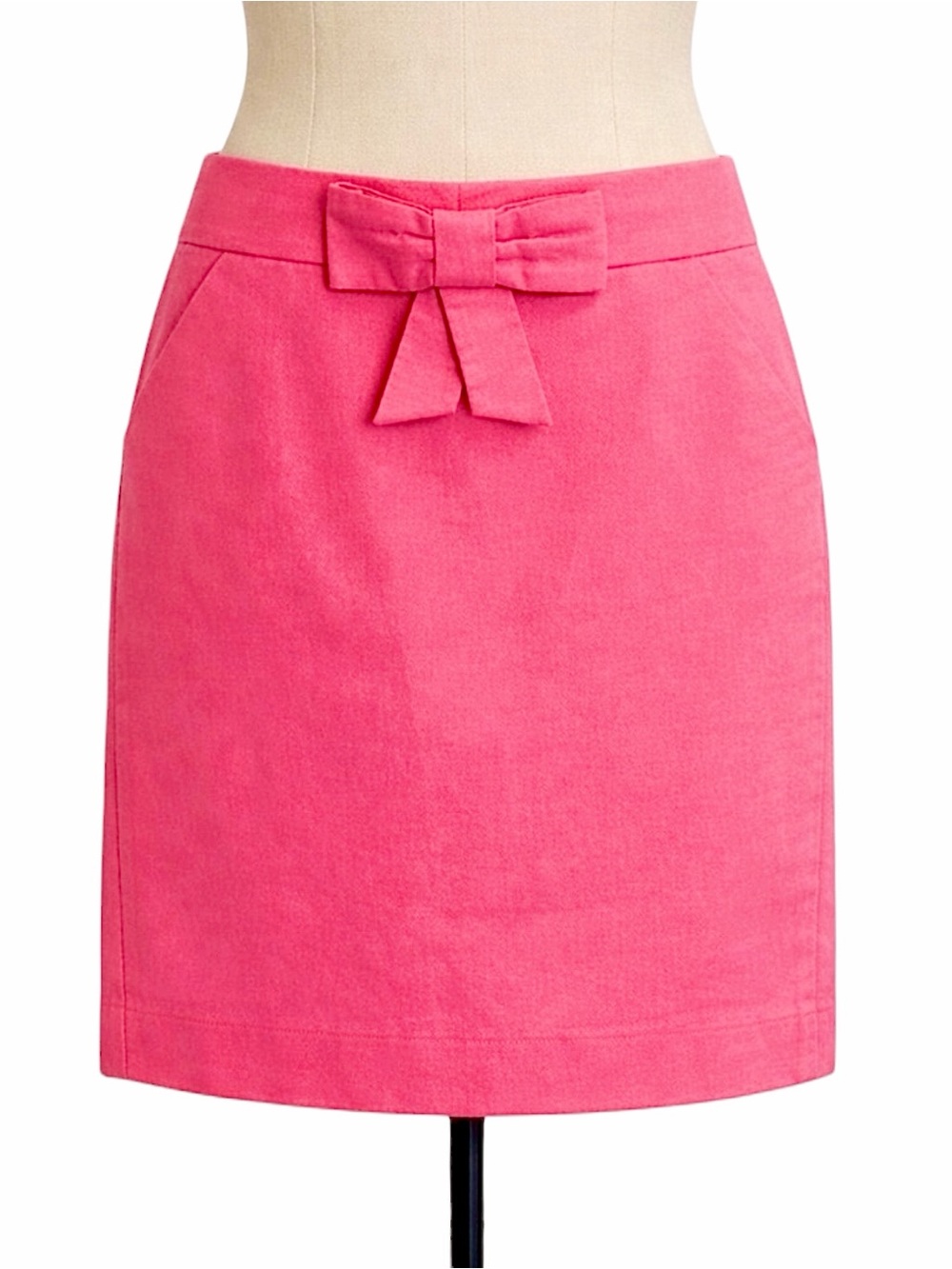 J.Crew – No. 2 Bow Pencil Skirt – Bright Pink Preppy Career Skirt – Sz. 10